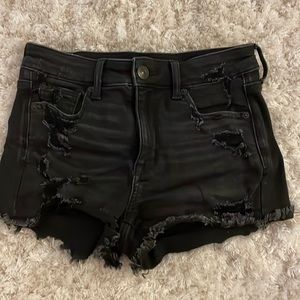 Size 4 American Eagle Distressed Black Jean Shorts